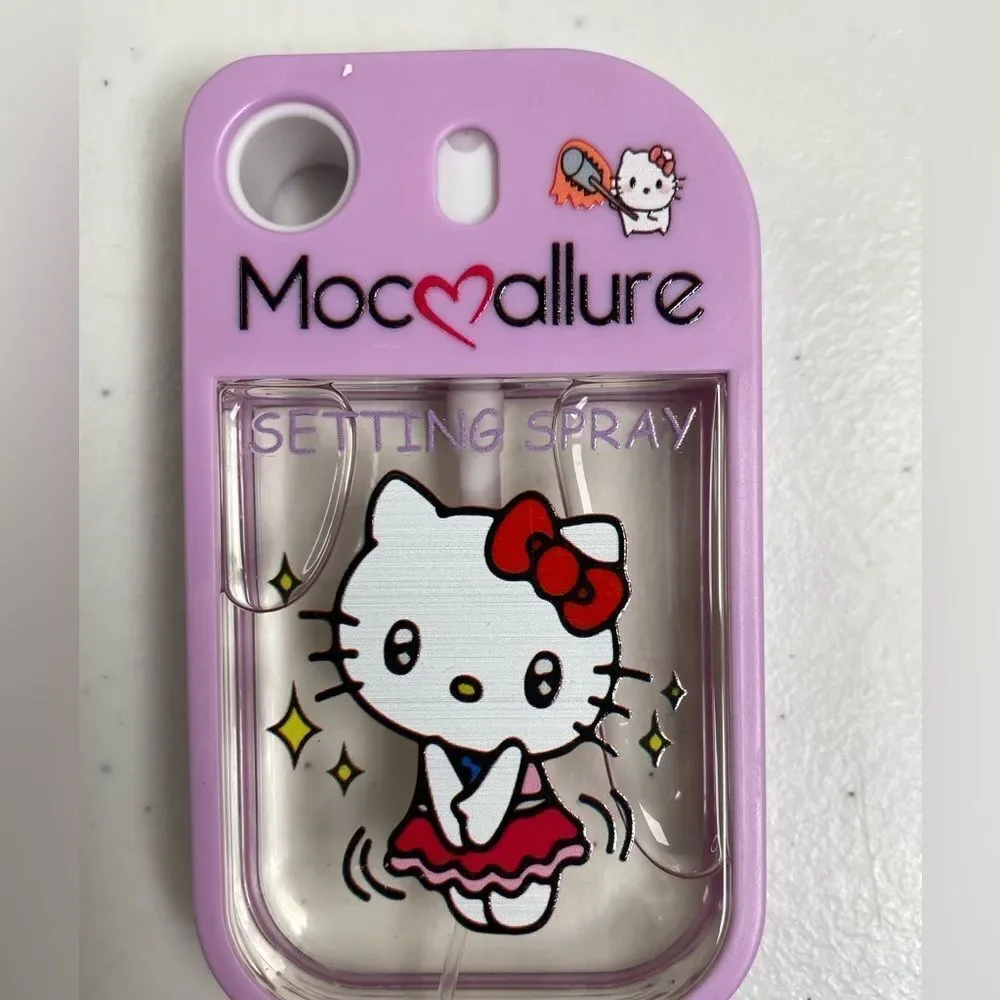 NWT NIB Mocallure Hello Kitty Loose Setting Powder Compact and Setting Spray Set